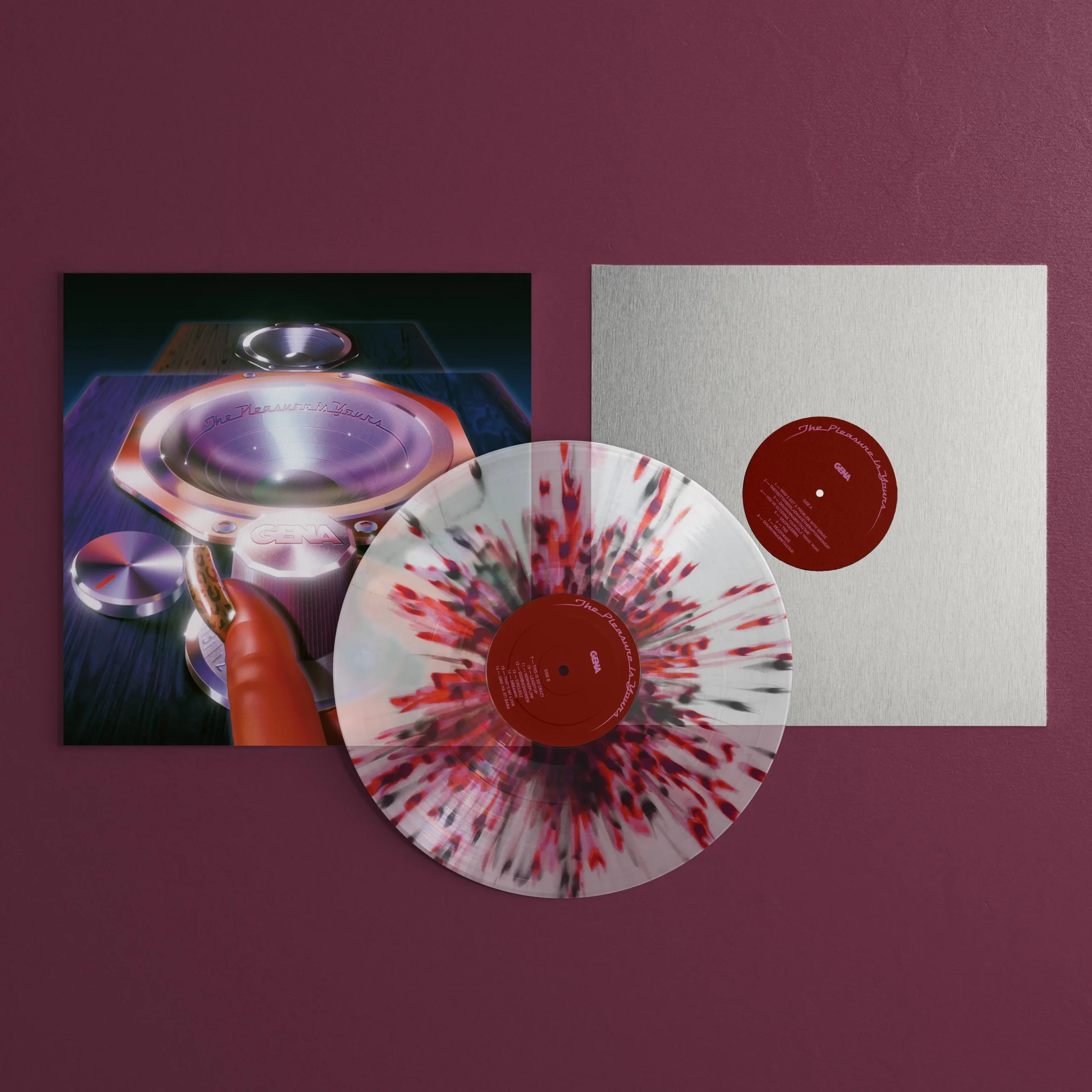 The Pleasure Is Yours (Red & Black Splatter on Clear Vinyl) by GENA